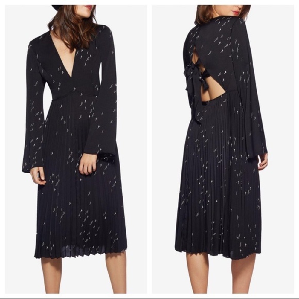 Avec Les Filles Aura lightning Bolt Midi Dress